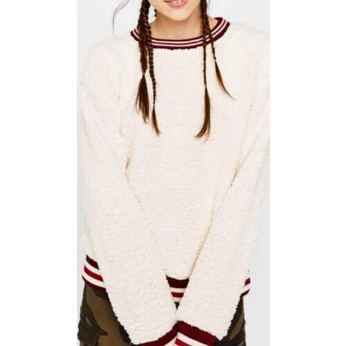 2019 Moletom Unicorn Single Y Autumn And Winter Round Neck Pullover Fund Ma'am Keep Warm Lamb Down Long Sleeve Spelling Color