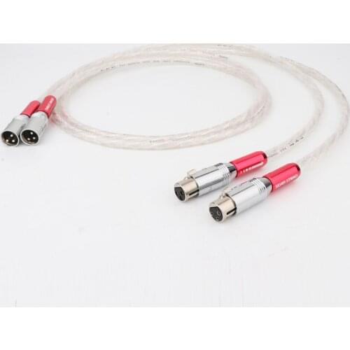 Pair Liton Hi-end XLR Interconnect cable Hifi 6N Silver Plated Audio Video XLR cable with Pallicc XLR plug cable