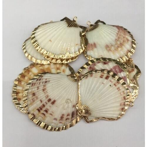 Wholesale 5Pcs/lot Natural Shell Pendants Charms Necklace Seashells Pendant for Jewelry Making DIY Necklace Earrings Accessories