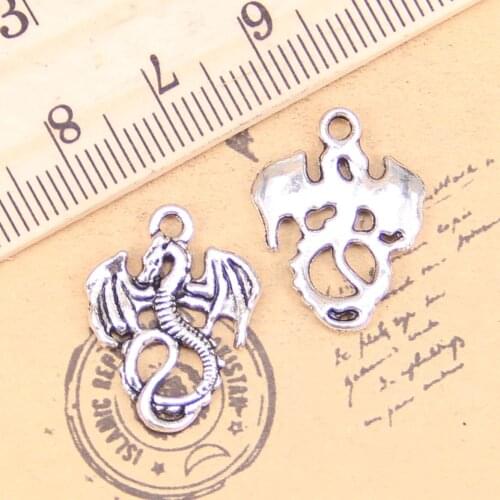 20pcs Charms dragon 16*12mm Antique Pendants,Vintage Tibetan Silver Jewelry,DIY for bracelet necklace