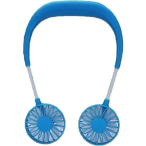 Portable Mini Neck Hanging Fan Outdoor Travel USB Charging Summer Cooler Blower for Running Hiking Camping Jogging