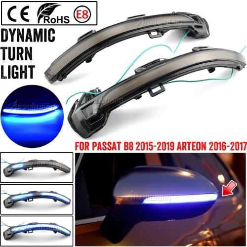 Dynamic Blinker LED Turn Signal Lamp For VW Passat B8 Variant Arteon 2015-2020 Light Mirror Indicator Sequential
