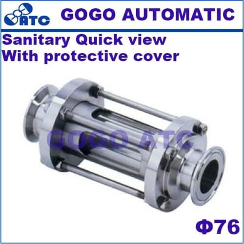 High quality with protective cover Stainless steel clamp sight O.D 76mm 304 316 sanitary quick-loading Ferrule sight