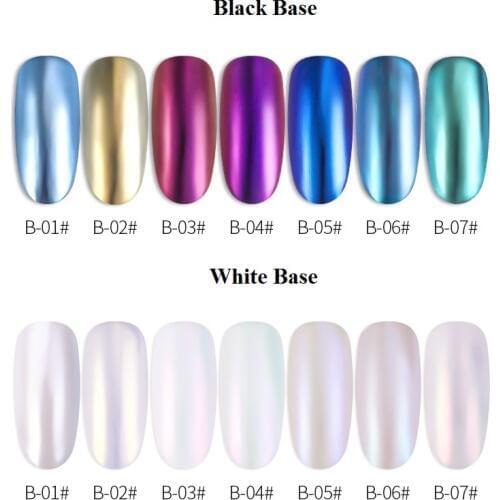 1 box Nail Mirror Glitter Chrome Pigment Powder Laser Holographic White Powder Dust Glitter Nail Art Decorations Manicure F570