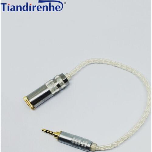 2.5mm Male to 4.4mm Balanced Female Earphone Converter Adapter 8 Shares 72 Core Silver Plated Cable for Sony Player