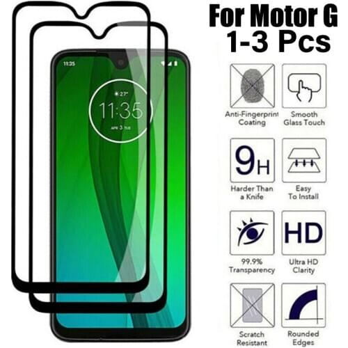 3PCS Full Coverage Screen Protector Tempered Glass For Motorola Moto G 5G Plus G8 G9 Plus PAY Power Protective Glass Front Film