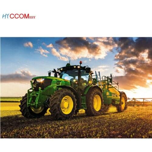 DIY Diamond Painting cross stitch Pattern Full square Handmade 5d Diamond Embroidery tractor landscape picture home Decorative