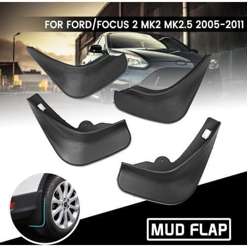 1 Set For Ford/Focus 2 MK2 MK2.5 Saloon Sedan 2005-2011 Car Mud Flaps Front Rear Mudguard Splash Guards Fender Mudflaps