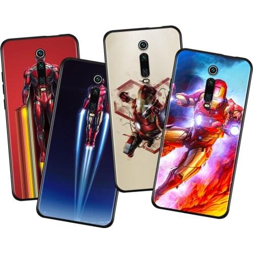 Marvel Iron Man Superhero For Xiaomi Redmi 9i 9T 9A 9C 9 8A 8 GO 7 7A S2 Y2 6 6A 5 5A 4X Prime Pro Plus Black Phone Case