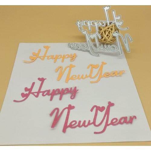 Christmas and Happy New Year Metal Cutting Mold Scrapbook Album Decoration DIY Handmade Art