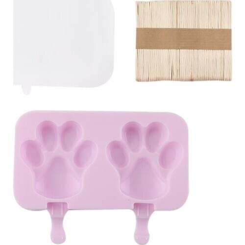Ice Cream Mold Set DIY Silicone Popsicle Mold Ice Pop Mold With Lid And Wood Stick Lollipop Mold Accessories деревянные палочки