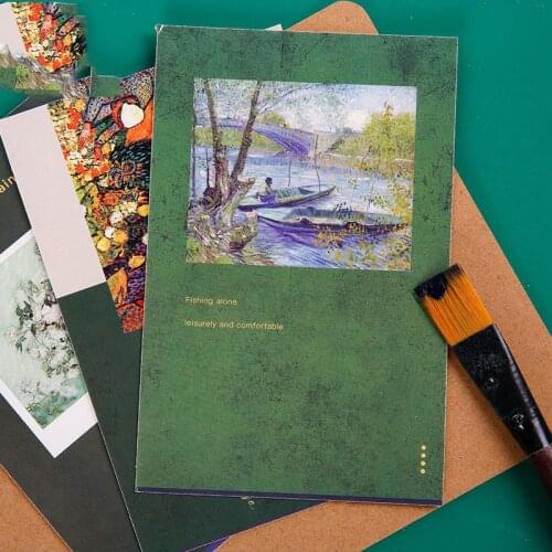 30pcs/Pack Vincent Goghs Paintings Post Cards Set DIY Craft Scrapbook Room Background Wall Decoration Stationery Gift Postcard