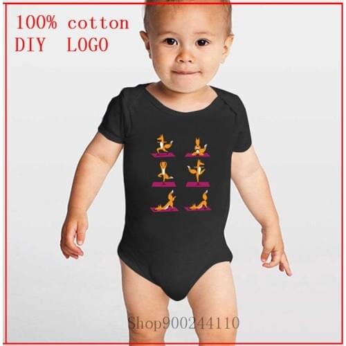 Fox Yoga baby boy and girl Bodysuit Baby romper Body Suit Cotton Newborn Summer Baby One-Pieces Jumpsuit Ropa de bebe Infant