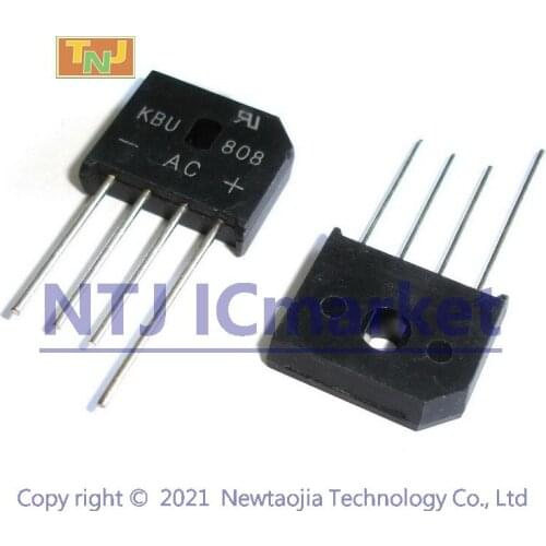 10 PCS KBU808 SIP-4 KBU 808 8.0A BRIDGE RECTIFIER