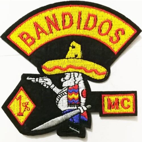Motorcycles Biker live to ride bandidos Patches Badges for Clothing Jacket Vest Biker Sticker Iron on MC rider patches labels