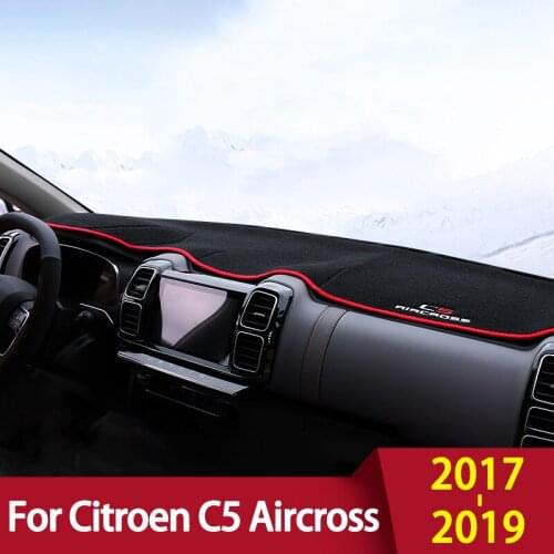 Car Dashboard Cover Dash Mat For Citroen C5 Aircross 2017 2018 2019 2020 Auto Dash Mat Non-slip Sun Shade Pad Carpets
