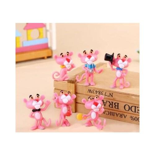 4cm different style red leopard hand office doll cute doll micro landscape ornaments cartoon naughty leopard model