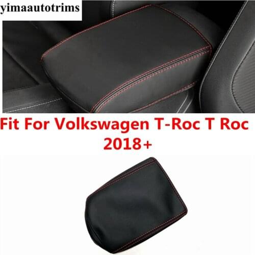 Armrest Holster Protective Pad Mat PU Leather Holster Pad Mat Fit For Volkswagen T-Roc 2018 - 2021 Accessories Interior Refit