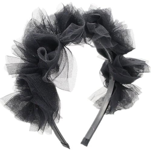 Fashion Bow Gauze Women Headband personality Hairband Girls Headwear Bow Headband Hair Accessories