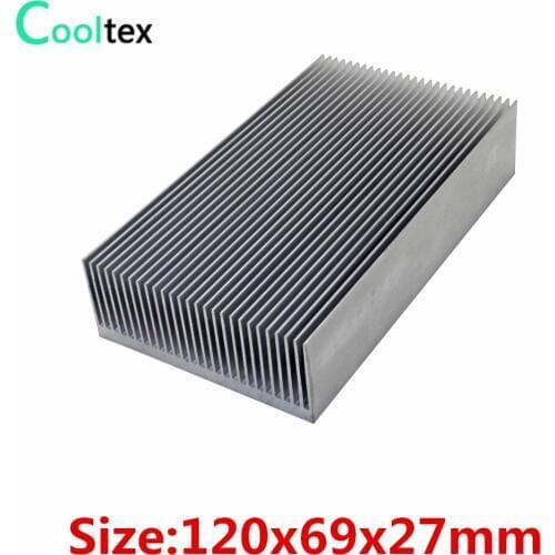 10pcs/lot 120x69x27mm Extruded Aluminum heatsink radiator for LED power amplifier Electronic cooling (Dense tooth )