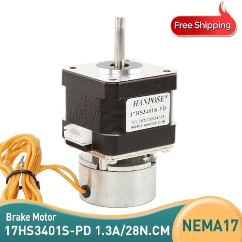 17hs3401 body length 34mm stepper motor with power off brake motor 42 stepper motor 3D printer