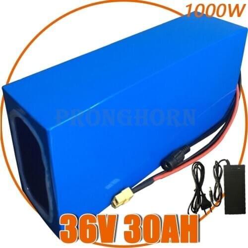 US EU Free Tax 1000W 500W 36V 10AH 12Ah 13AH 15AH 16AH 18AH 20AH 25AH 30AH Electric Bike Lithium Battery Pack With BMS+Charger