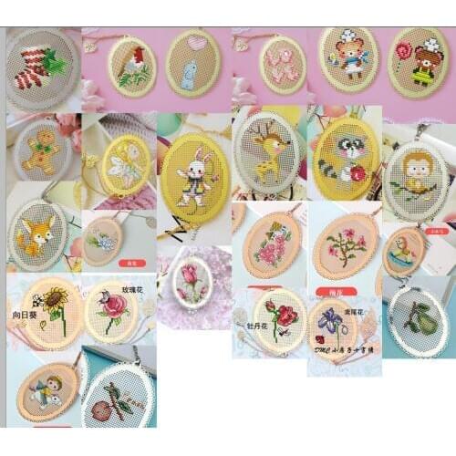 TT Pink floweres DIY Craft Stich Cross Stitch Bookmark Metal Silver Golden Needlework Embroidery Crafts Counted Cross-Stitchin