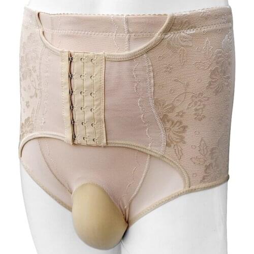 Tummy Control Panties For Mens With Bugle Pouch Body Shaper High Waist See Through Shapewear Breathable Male Underwear