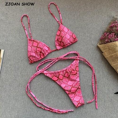 2021 Sexy Ladies Solid Color Tie Bow Bandage Lacing up Bra Swimwear Swim Bikini Women Bathing Suit Swimsuit 2 pieces set