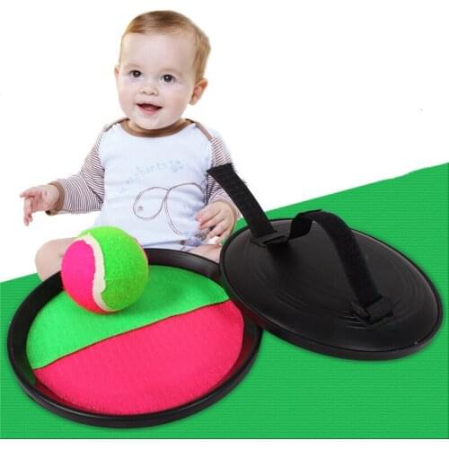 1Set Kids Sucker Sticky Ball Toy Outdoor Sports Catch Ball Game Set Throw and Catch Parent-Child Interactive Outdoor Toys