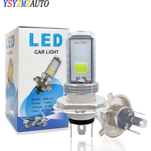 1pcs Moto H4 Headlight Bulb HS1 LED Scooter Light Hi-Lo Beam Light Lamp Bulb 6500K Motorcycle Auxiliary Lights Led Headlight 12V