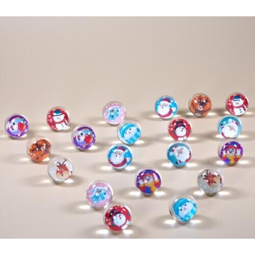 10pcs/bag random christmas toy ball mixed Bouncy Ball child elastic bouncing ball bouncy toys for children