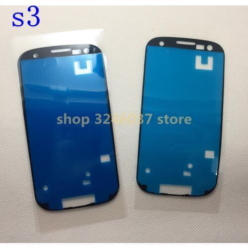 100pcs/lot LCD Frame Bezel Plate 3M Adhesive Sticker for Samsung Galaxy S3 I9300 i9305 I747