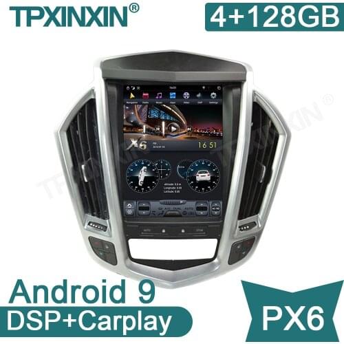 4+128G For Cadillac Old SRX 2009-2012 Car Multimedia Player Stereo Tesla Screen PX6 Radio Audio GPS Navigation Head Unit