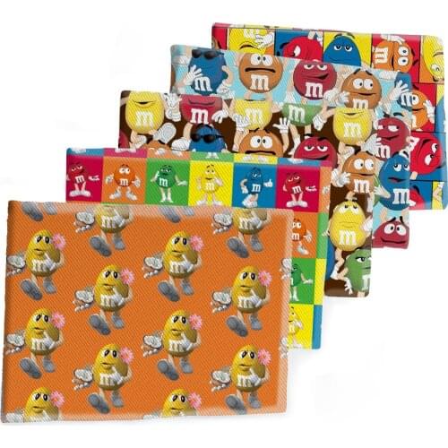 50*145CM Fabric Chocolate Bean Printed Polyester Cotton Twill Fabric Patchwor Printed