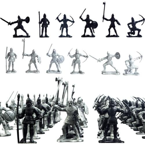 60Pcs/Set Mini Simulation soldiers Ancient Soldier Figures Static Model Kids Toy New