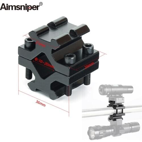 Aimsniper Tactical Adjustable Rail 20mm Picatinny Weaver Barrel Scope Mount Adapter For Sight Laser Flashlight Hunting Accessory