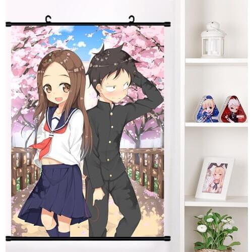 Anime Karakai Jouzu no Takagi-san Takagi Wall Scroll Mural Poster Wall Hanging Poster Otaku Home Decor Collection Art Gift