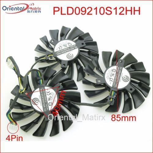 Free Shipping 3pcs/lot PLD09210S12HH DC12V 0.40A 85mm VGA Fan 4Pin For MSI GTX1080Ti 11G DUKE 980Ti Graphics Card Cooling Fan