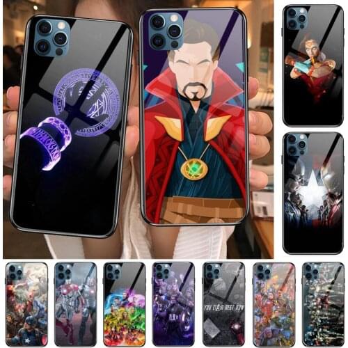 Marvel lovely Anime Phone Case cover For iphone 12 Pro Max 11 8 7 6 S XR PLUS X XS SE 2020 mini black cell shell