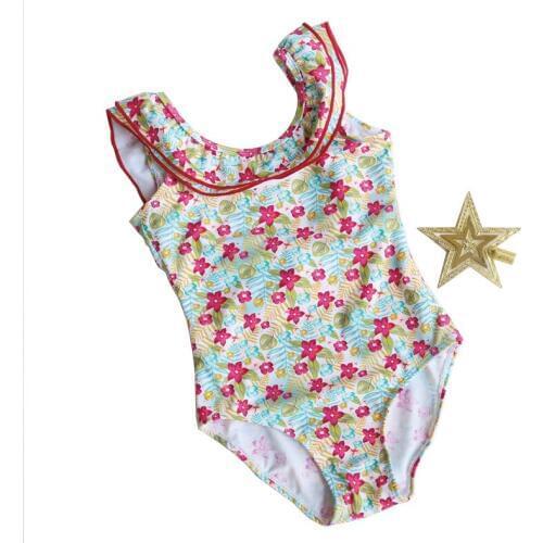Kids Double Layered Ruffle Bikini 2020 New Swimwear Cute Baby Girl Print Swimwear One Piece Bikini Bathing Suit Biquini Infantil