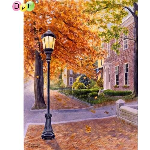 DPF diamond painting cross stitch Fallen leaves diamond embroidery crafts diamond mosaic kit square/round rhinestone home decor