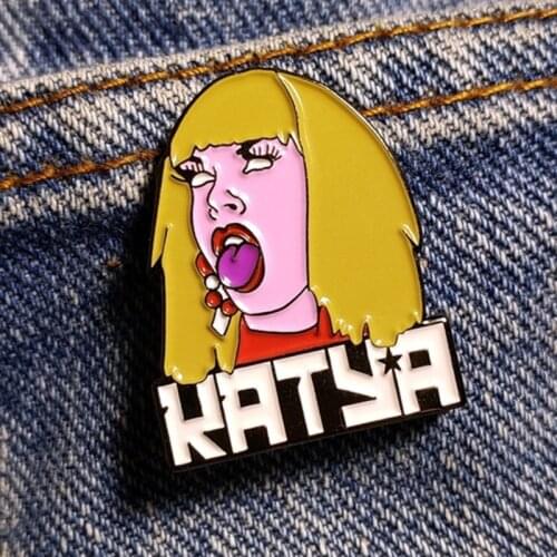 Drag Race Katya Zamolodchikova Enamel Brooch Pin Hat Bag Collar Lapel Pins Badges Women Mens Fashion Jewelry Accessories