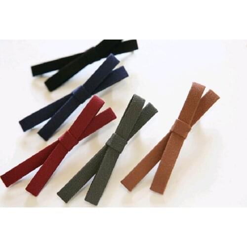 Double-layer Dark Red Cloth Hair Clips & Pins BB Clips Headwear Hair Accessories for Women