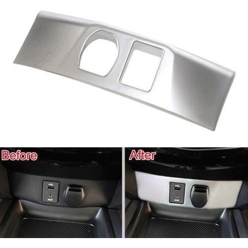 Car Interior Cigar Lighter Inner Trim Cover Bezel Granish Frame Interior Decoration For 2016 Qashqai Accessories Car Styling