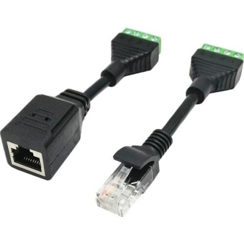 RJ45 To 4pin Terminal RJ45 Female Terminal Block Crystal Head Terminal Block Pressure-free Crystal Head Net Block End