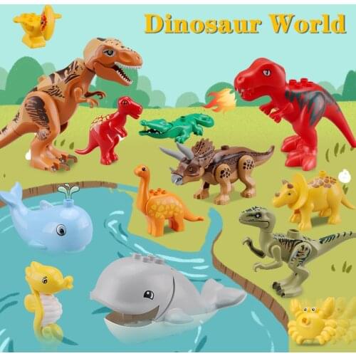 Woma Big Size Building Blocks Accessories Shark Whale Dinosaur Compatible bricks Animals Interactive Educational Toys for Kid