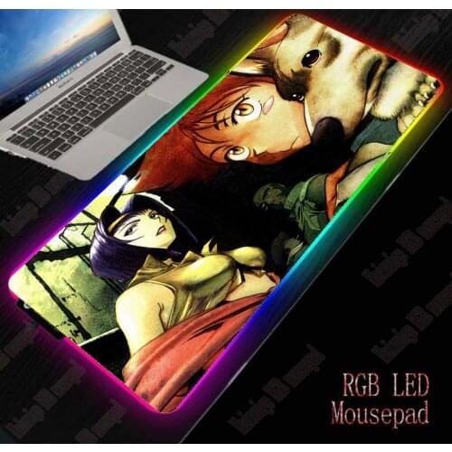 Maigerui XXL RGB LED Lights Gaming Mousepad Anime Non-slip Rubber Gaming Accessories Laptop for Lol Csgo Gamer Keyboard Desk Mat