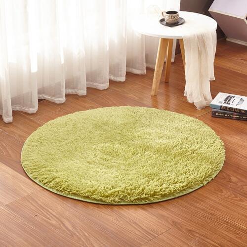 Round Silky Shaggy Carpet For Living Room Home Warm Plush Floor Rugs fluffy Mats Kids Room Faux Fur Area Living Room Mats