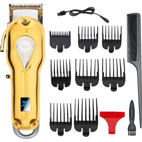 Professional hair clipper trimmer x power 8W barber all metal electric men haircutting machine USB rechargeable with a comb